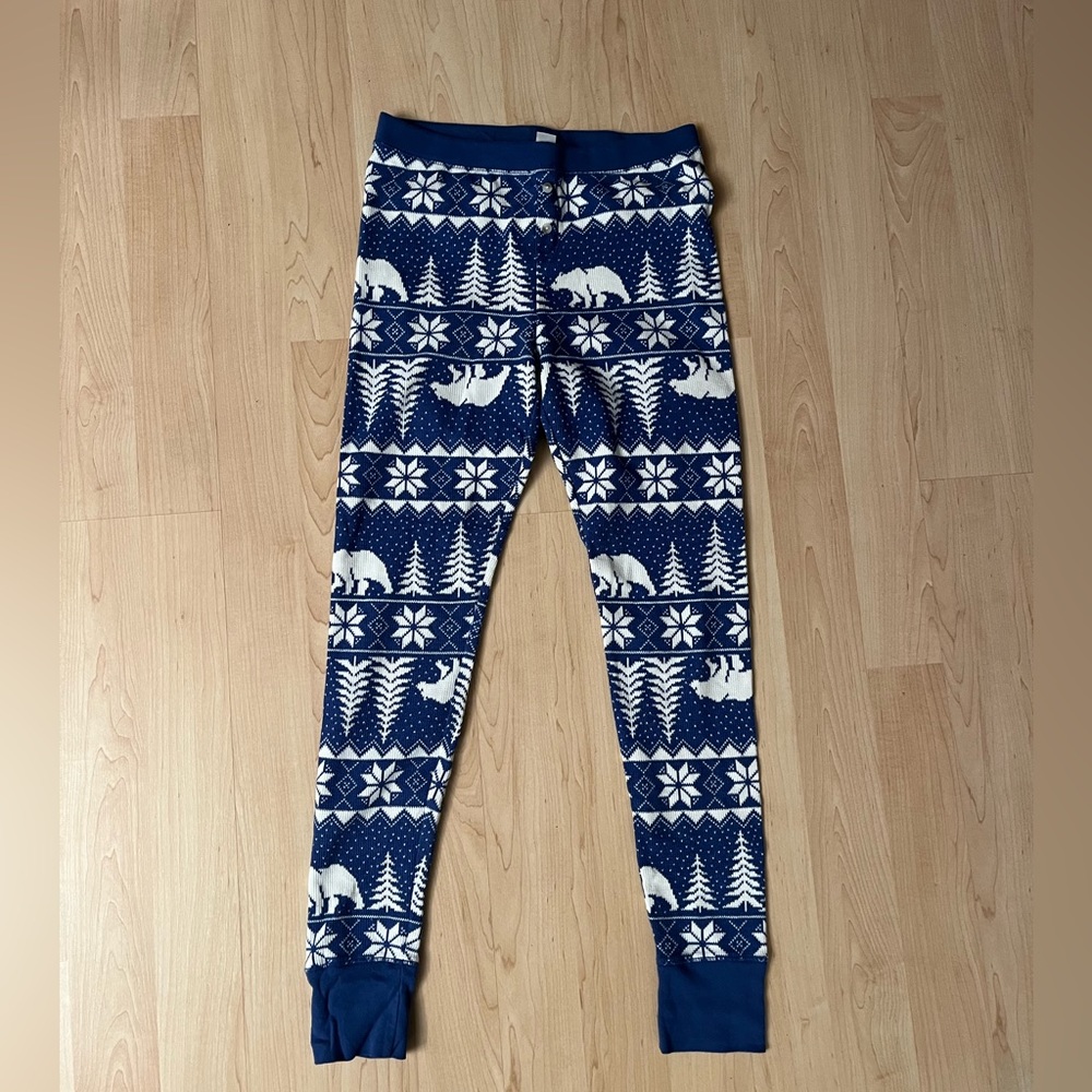 Blue & white Old Navy Christmas pajamas | size medium
